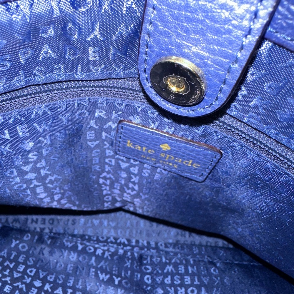 Kate Spade Pebbled Leather Purse & Wallet - Blue - Picture 5 of 12